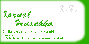 kornel hruschka business card